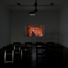 The March of History, 2012. Live action video, 15:17 minutes, Edition of 5 + 2 APs. (installation view)